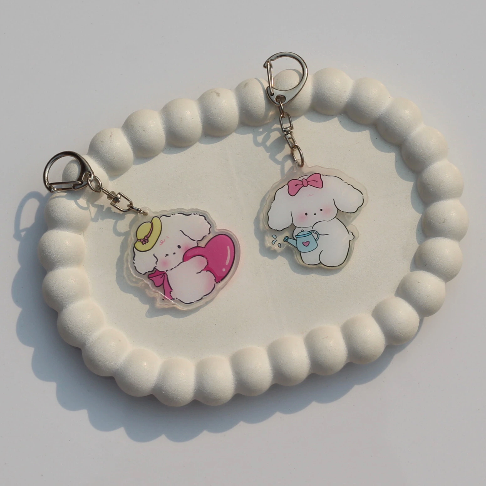 Kawaii Puppy Acrylic Keychain -8