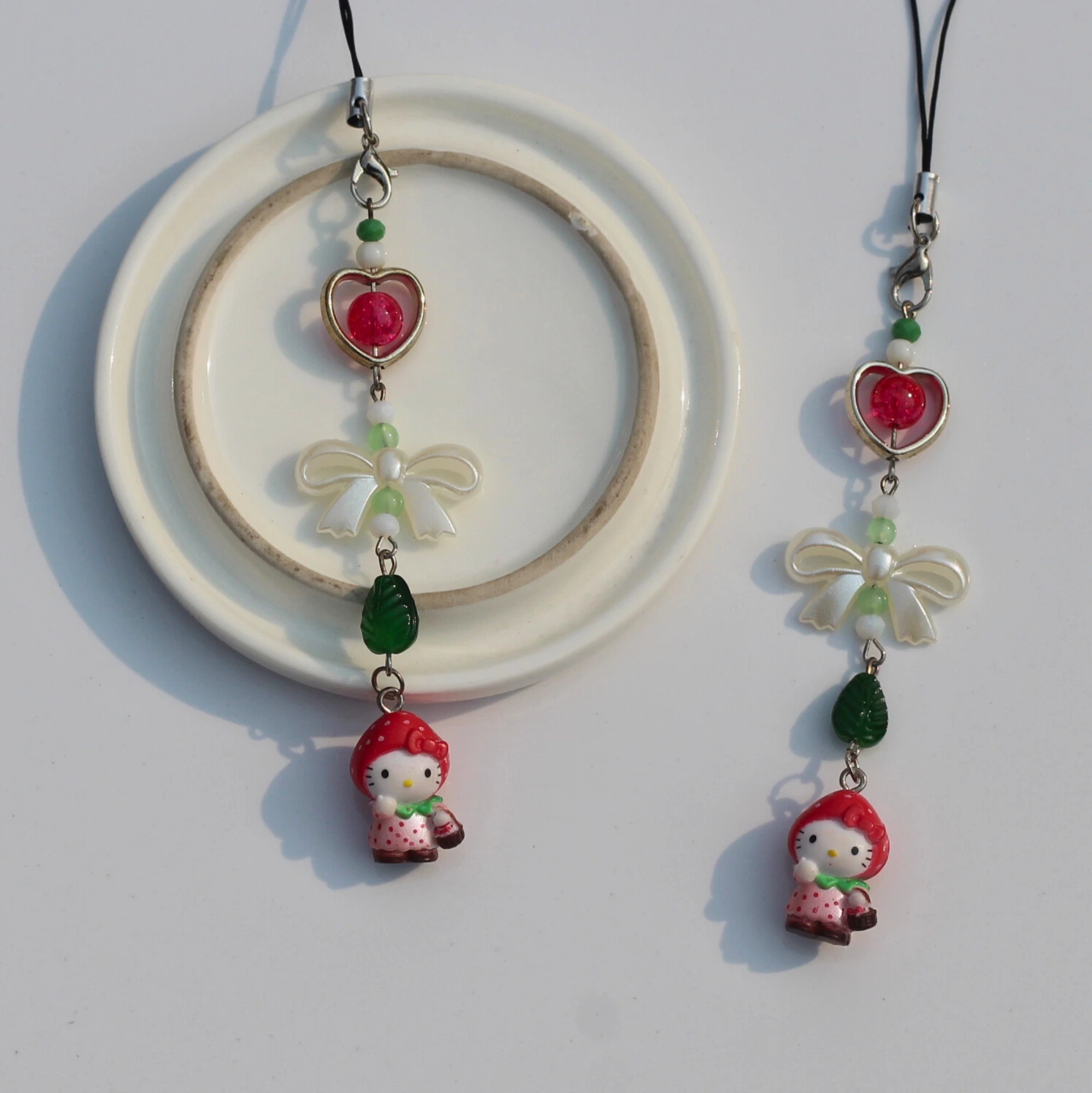 Strawberry Hello Kitty Phone Charm -7