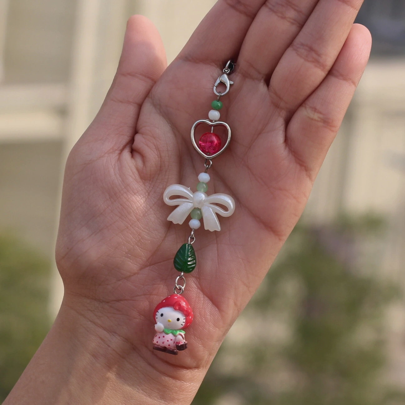 Strawberry Hello Kitty Phone Charm -5