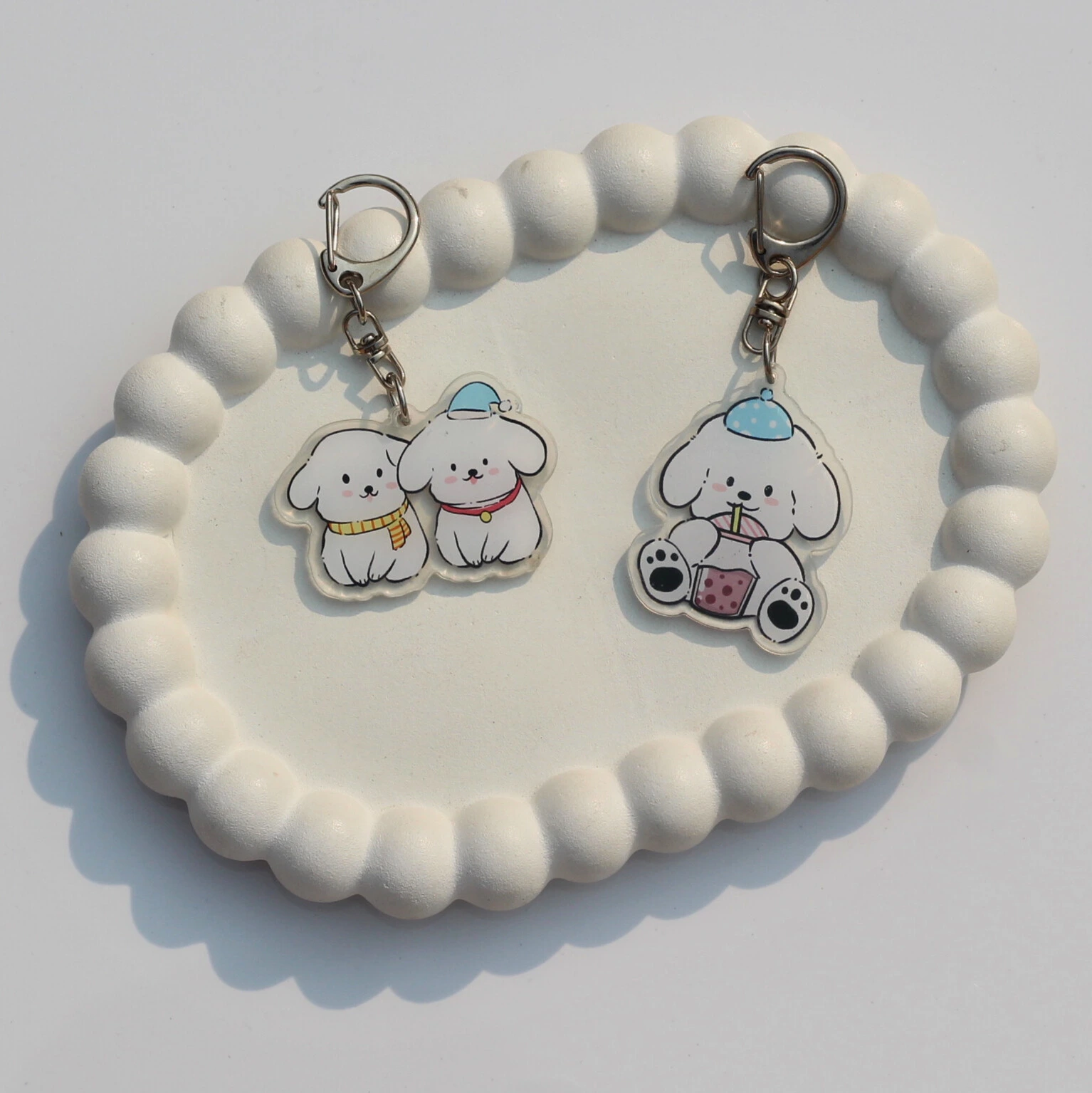 Kawaii Puppy Acrylic Keychain -10