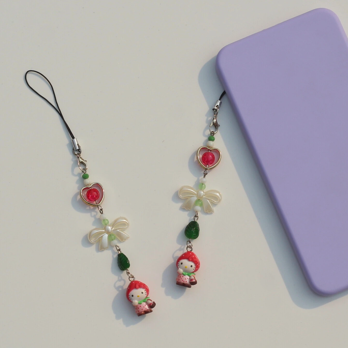 Strawberry Hello Kitty Phone Charm -10
