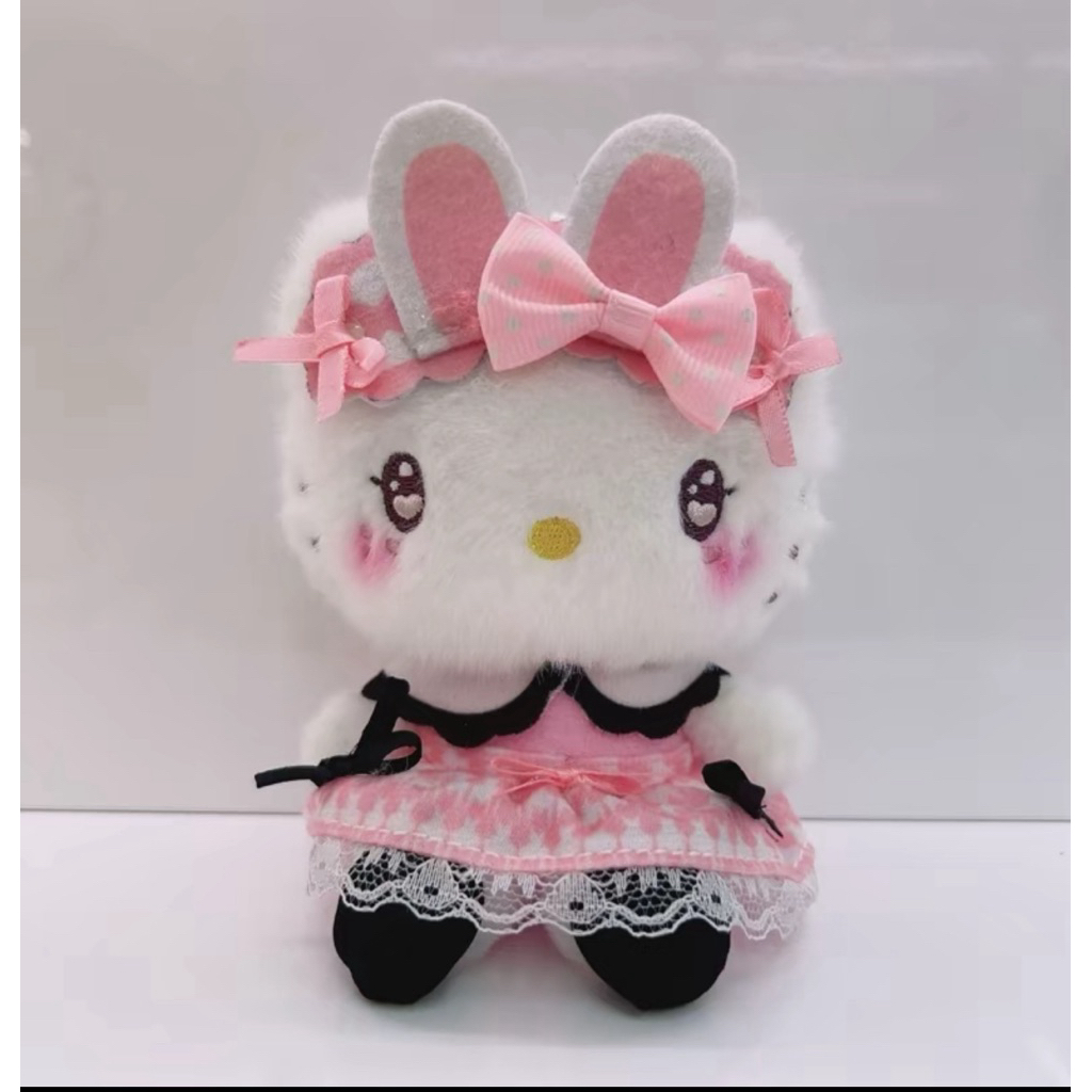 Cute Sanrio Gothic Series Plush Keychains -3