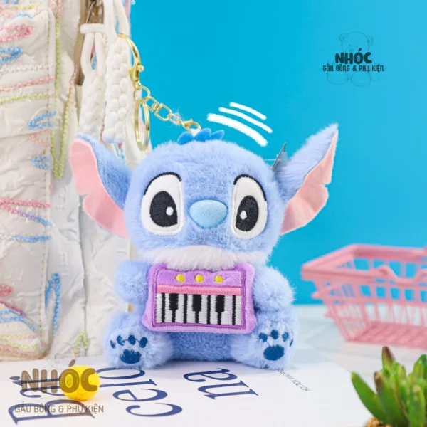 Stitch Music Series Plush Keychain -8