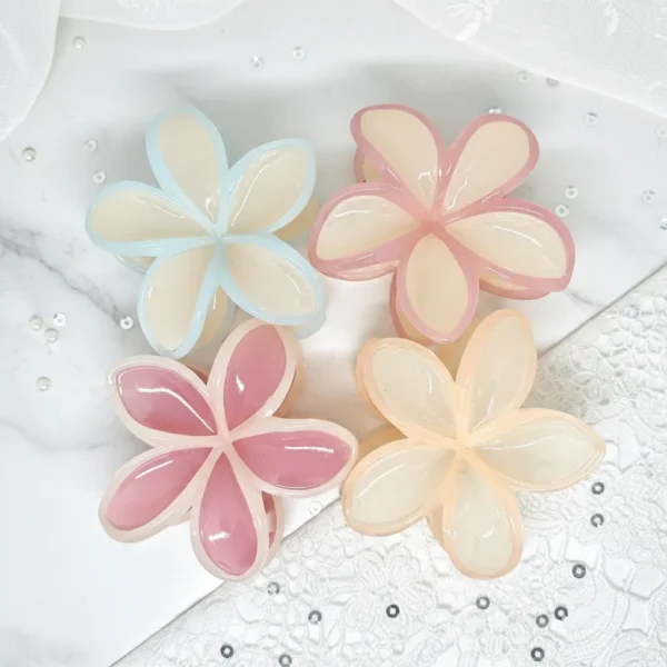 Aesthetic Pastel Lilly Flower Hair Claw-2