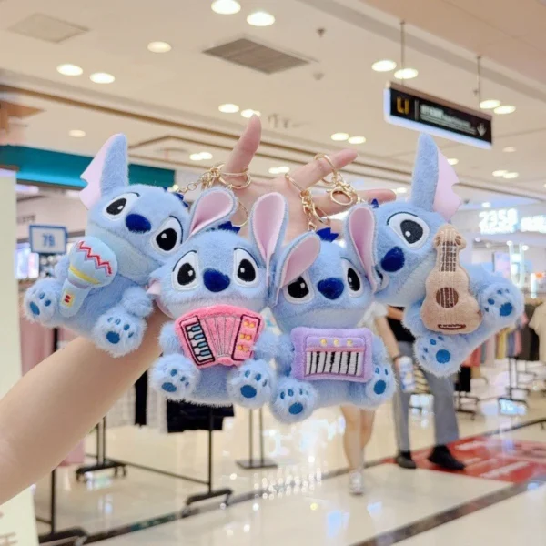 Stitch Music Series Plush Keychain -7