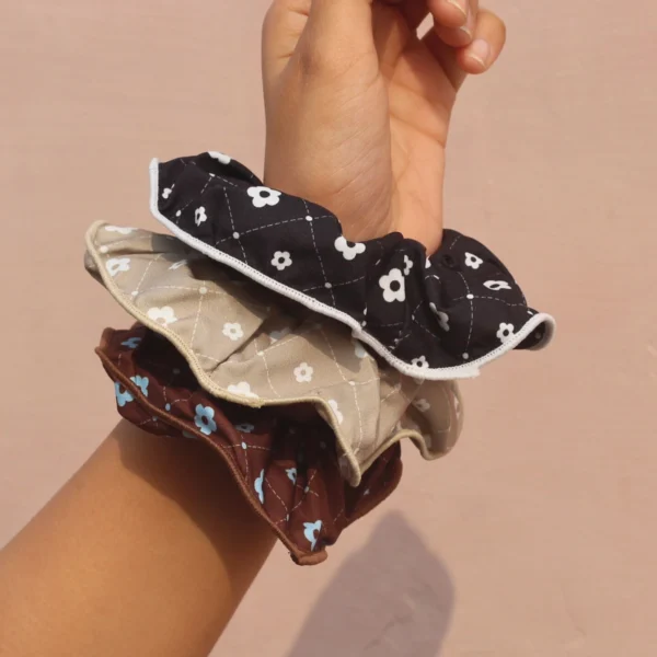 Aesthetic Floral Theme Scrunchie Combo -3