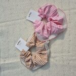 Pinteresty Gingham Pattern Frill Scrunchie -9