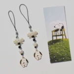 Snoopy Enamel Bow Phone Charm -8