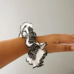 Pinteresty Gingham Pattern Frill Scrunchie -4