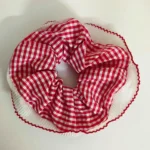 Pinteresty Gingham Pattern Frill Scrunchie -3