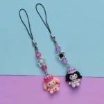 Kuromi and My Melody Gingham Phone Charms -7