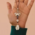 Snoopy Enamel Bow Phone Charm -5