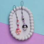 Kuromi and My Melody Gingham Phone Charms -2