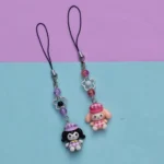Kuromi and My Melody Gingham Phone Charms -6