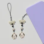 Snoopy Enamel Bow Phone Charm -6