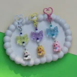 Aesthetic Moon Cat Keychain -7