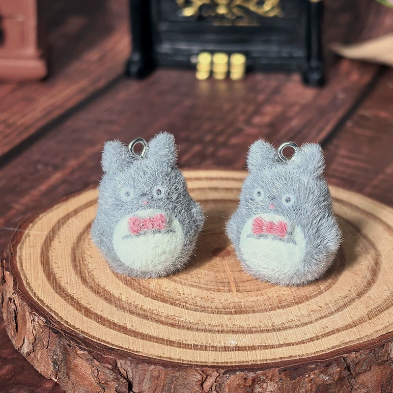 Totoro Bow Fuzzy Phone Charm -14
