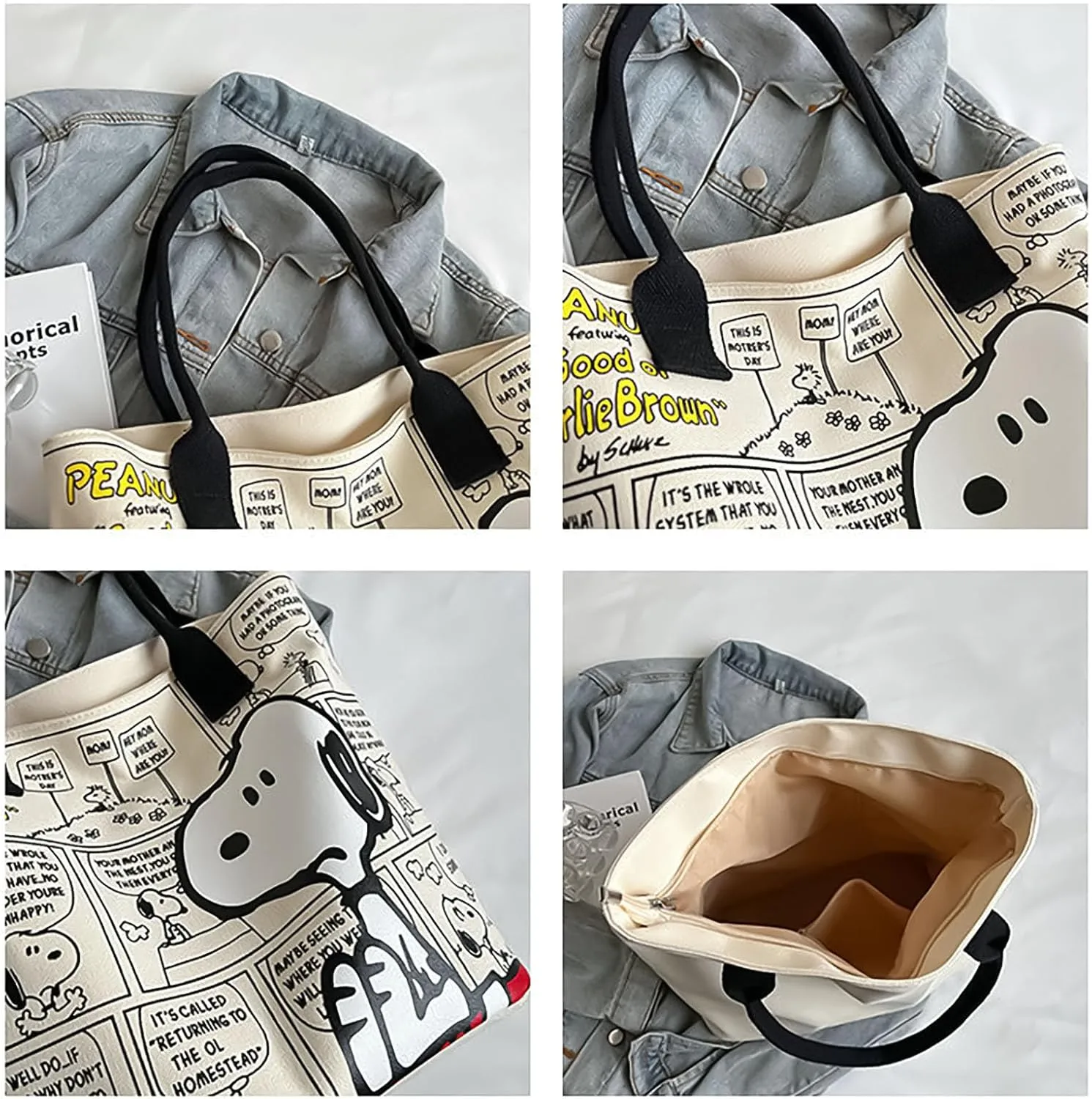 Snoopy Canvas Tote Bag -11