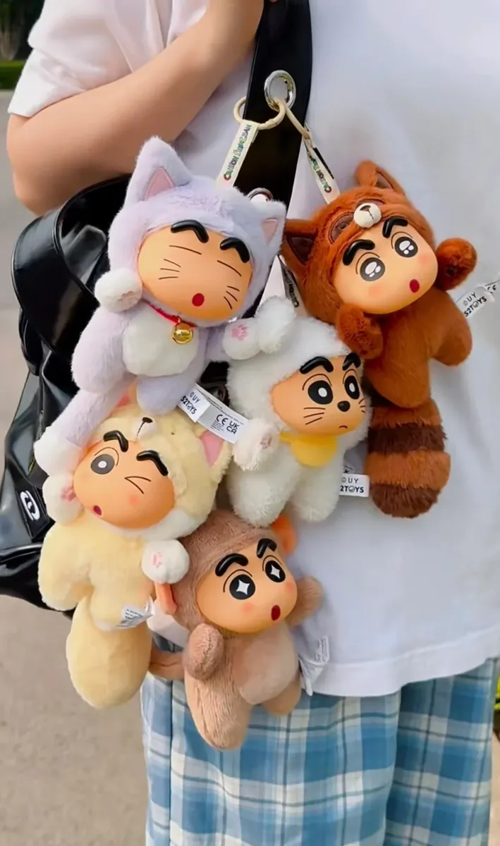 52TOYS Shin Chan Big Tail Series Plush Keychain Blind Box -12