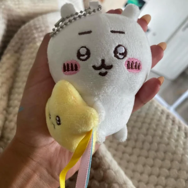 Chiikawa Holding Star Plush Keychain -4