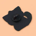 Cat Holding Heart Enamel Pin -5