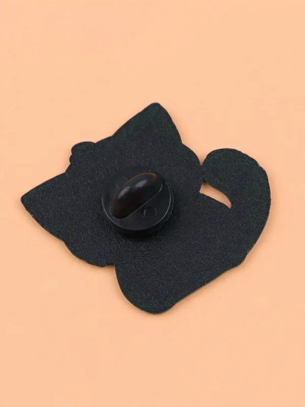 Cat Holding Heart Enamel Pin -5