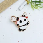 Panda Playing Badminton Enamel Pin -6