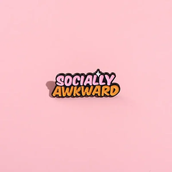 Socially Awkward Enamel Pin -7