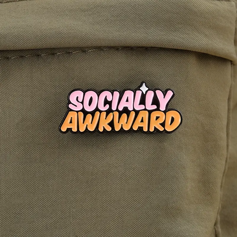 Socially Awkward Enamel Pin -1