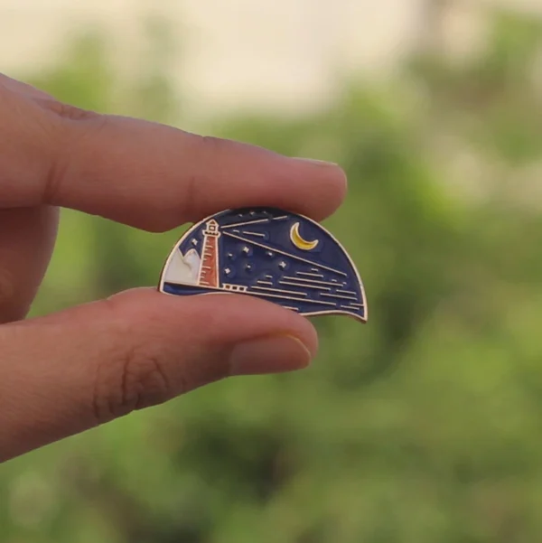 Night Scenery Enamel Pin -3