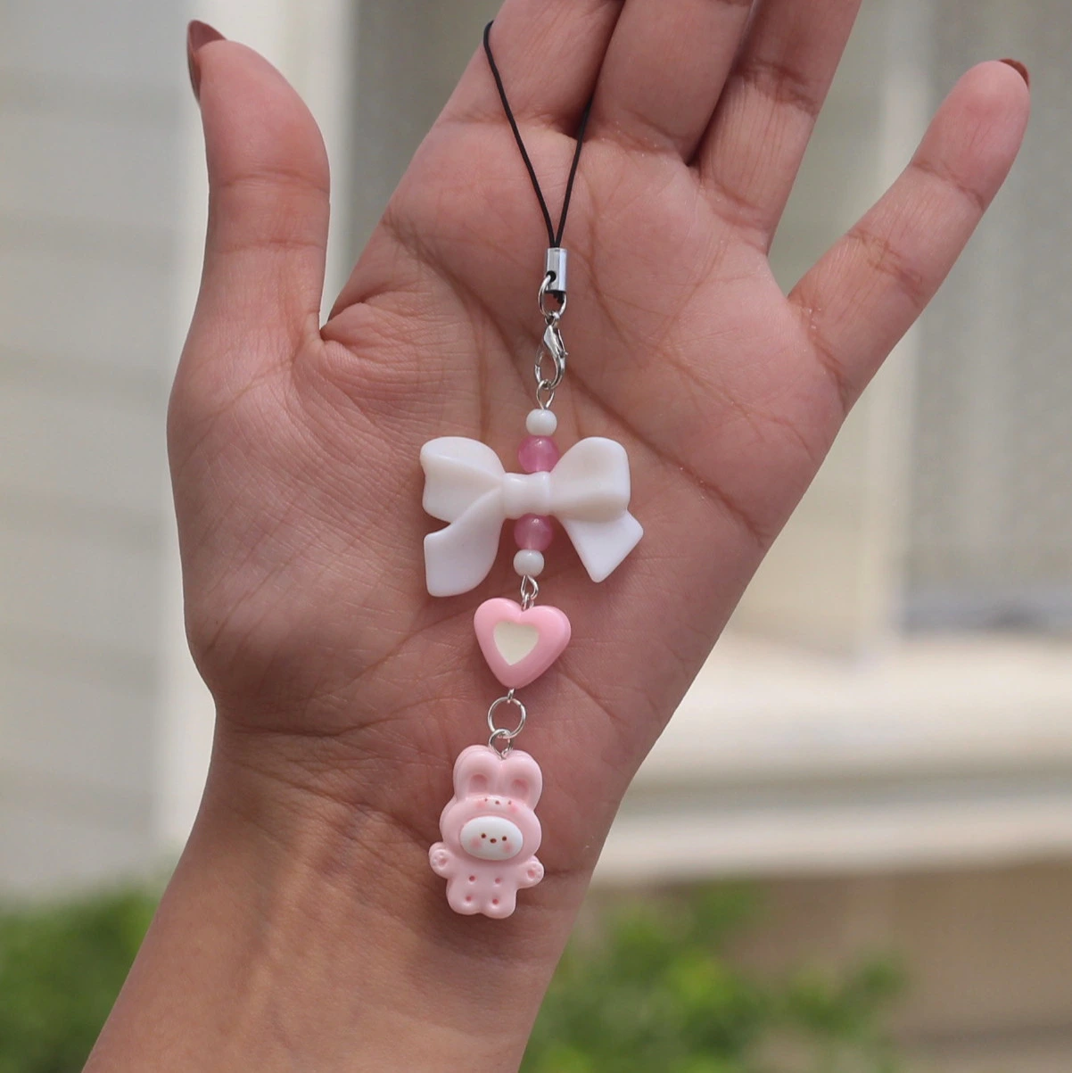 Kawaii Bunny Cookie Phone Charm -9