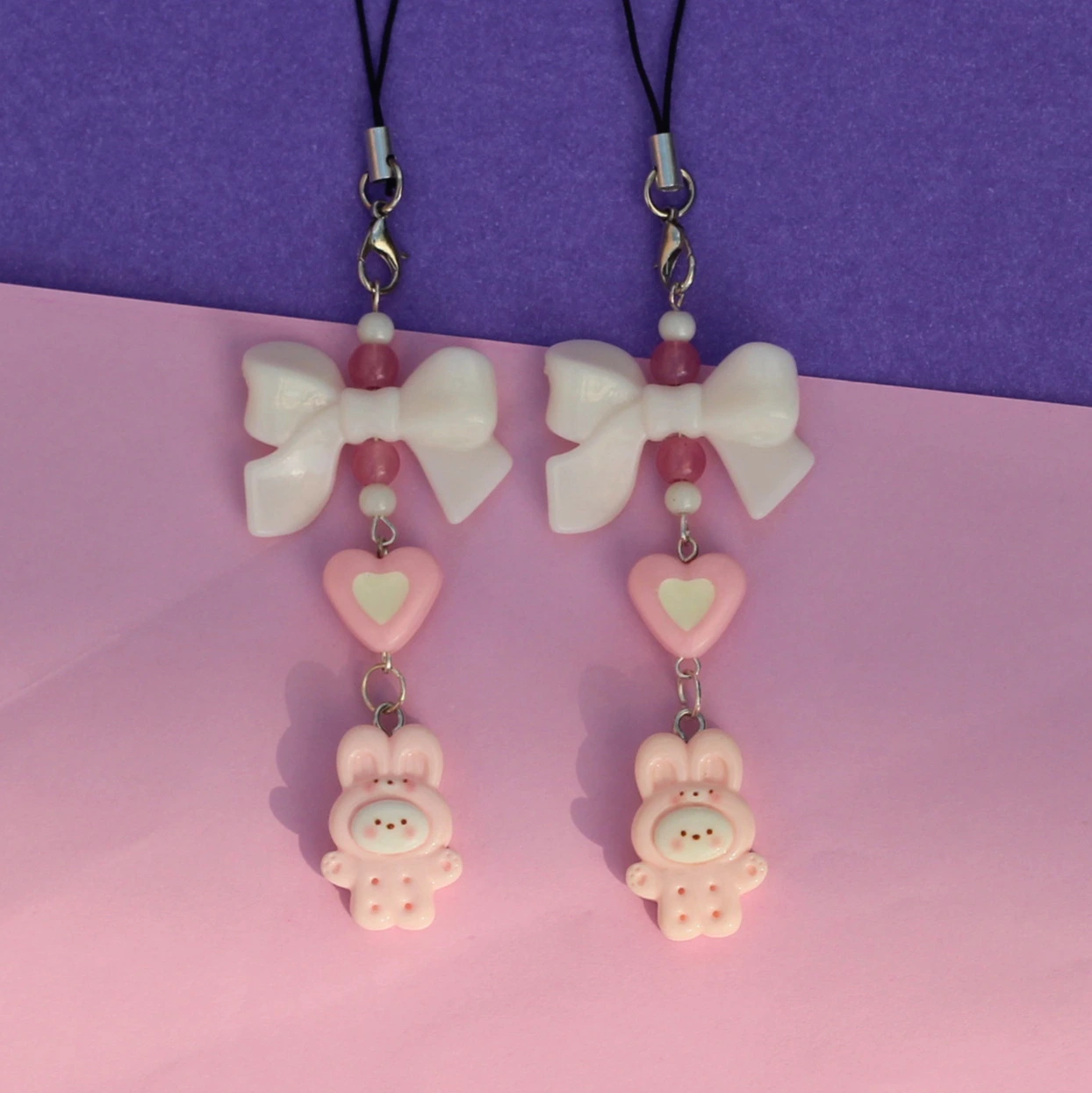 Kawaii Bunny Cookie Phone Charm -6