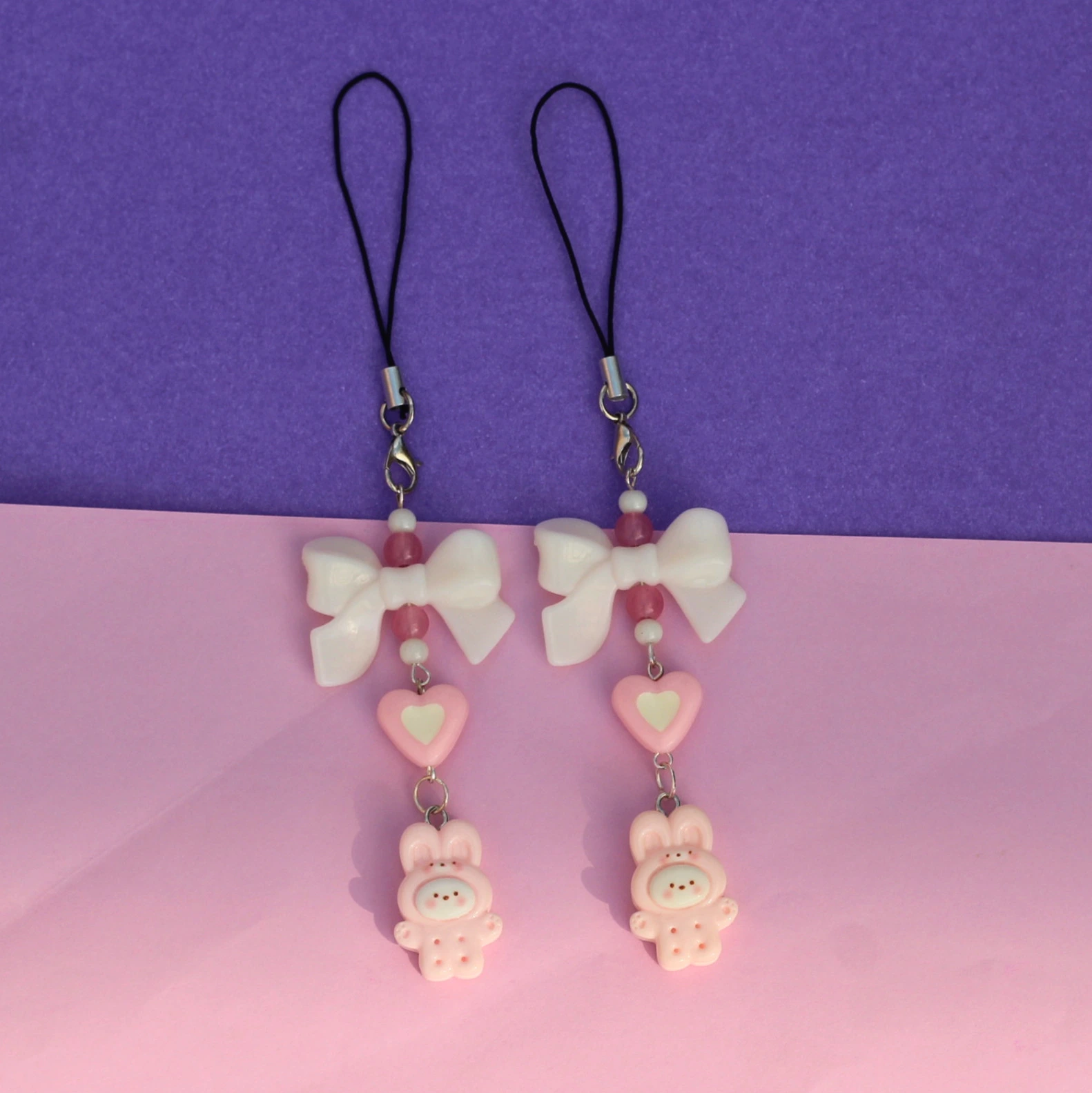Kawaii Bunny Cookie Phone Charm -7