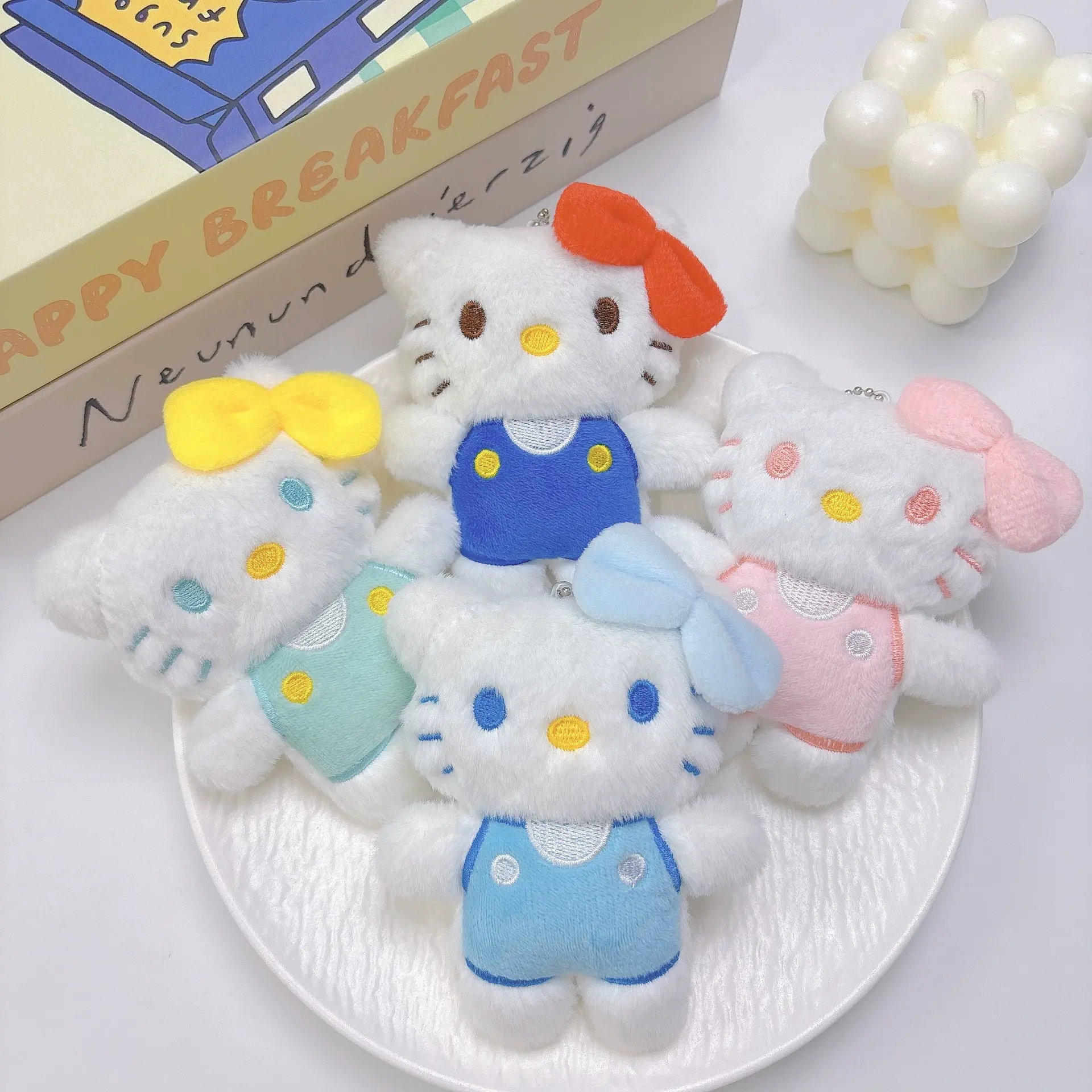 Tiny Pastel Hello Kitty Plushie Keychain-1