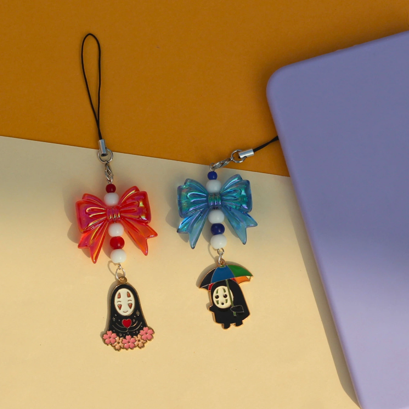 No Face Enamel Phone Charm -2
