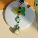 Aesthetic Totoro Ringing Bell Charm Keychain -4