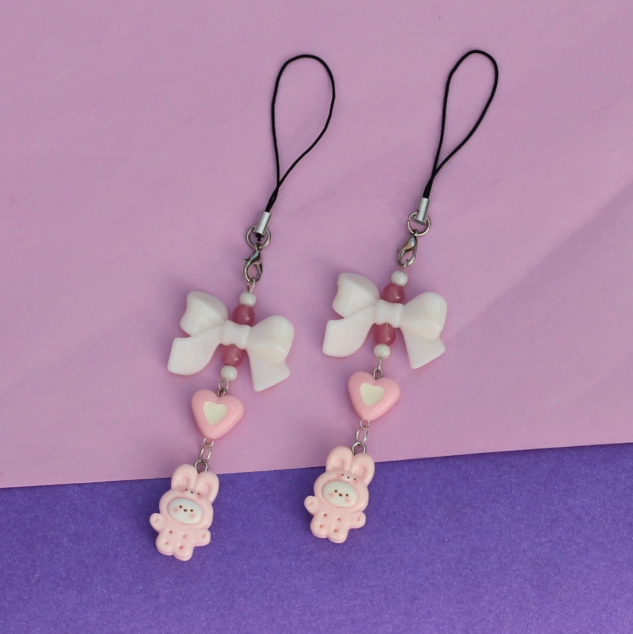 Kawaii Bunny Cookie Phone Charm -12