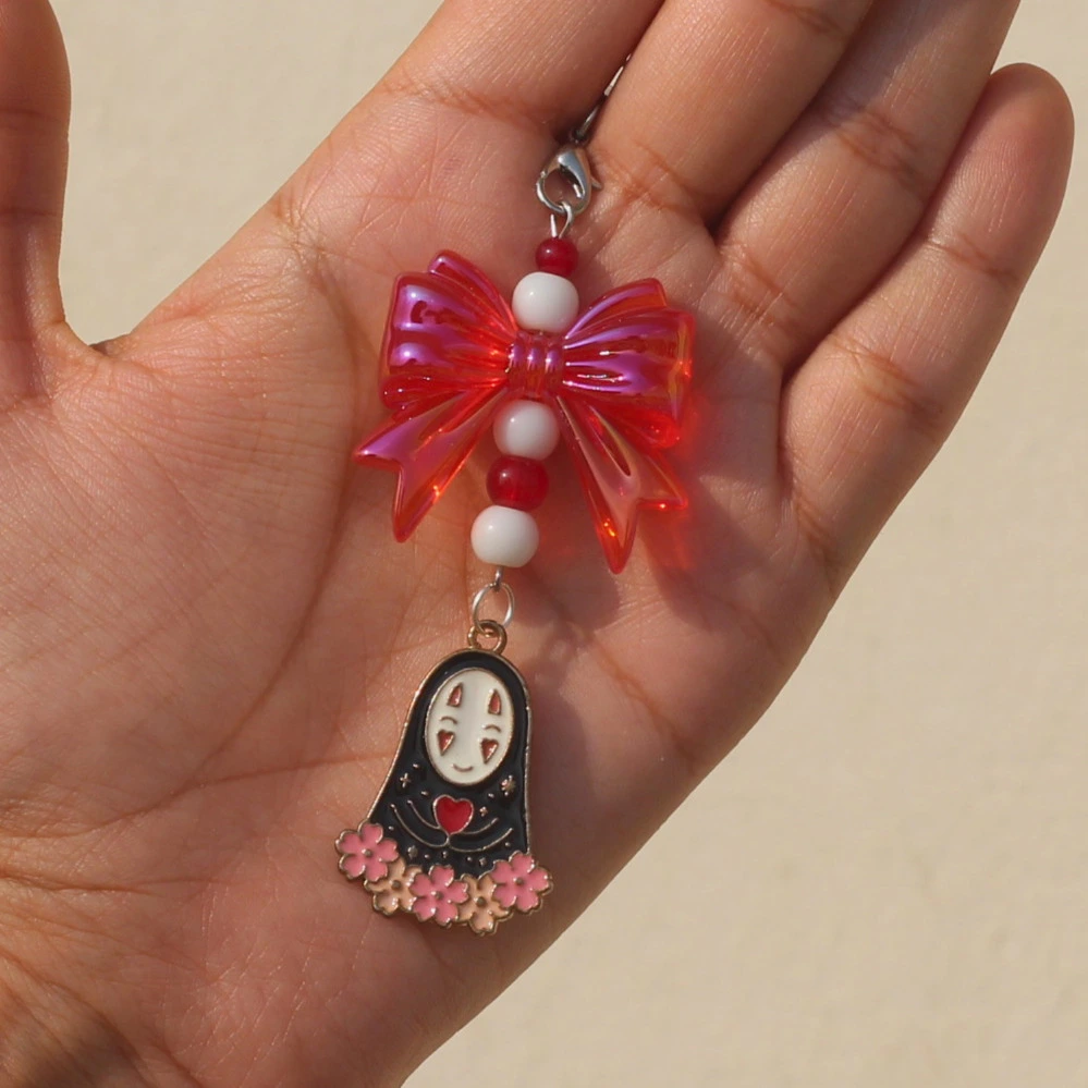 No Face Enamel Phone Charm -4