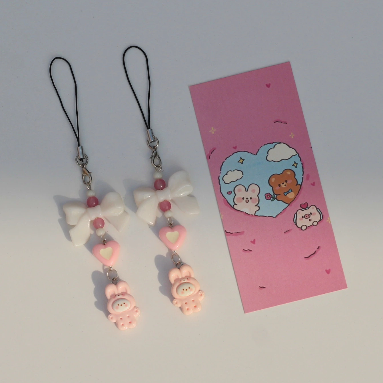 Kawaii Bunny Cookie Phone Charm -8