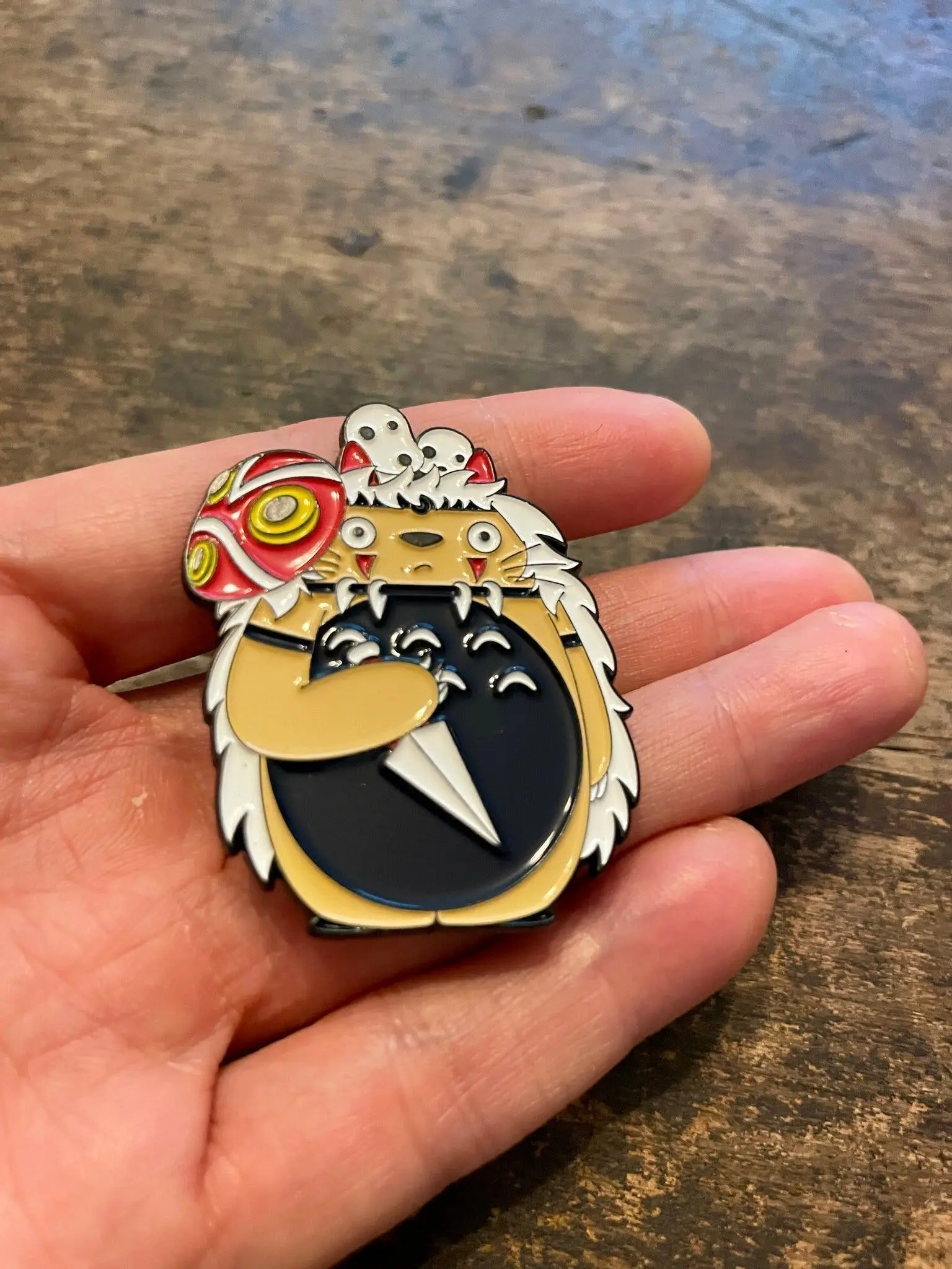 My Neighbor Totoro in Princess Mononoke Disguise Enamel Pin -8