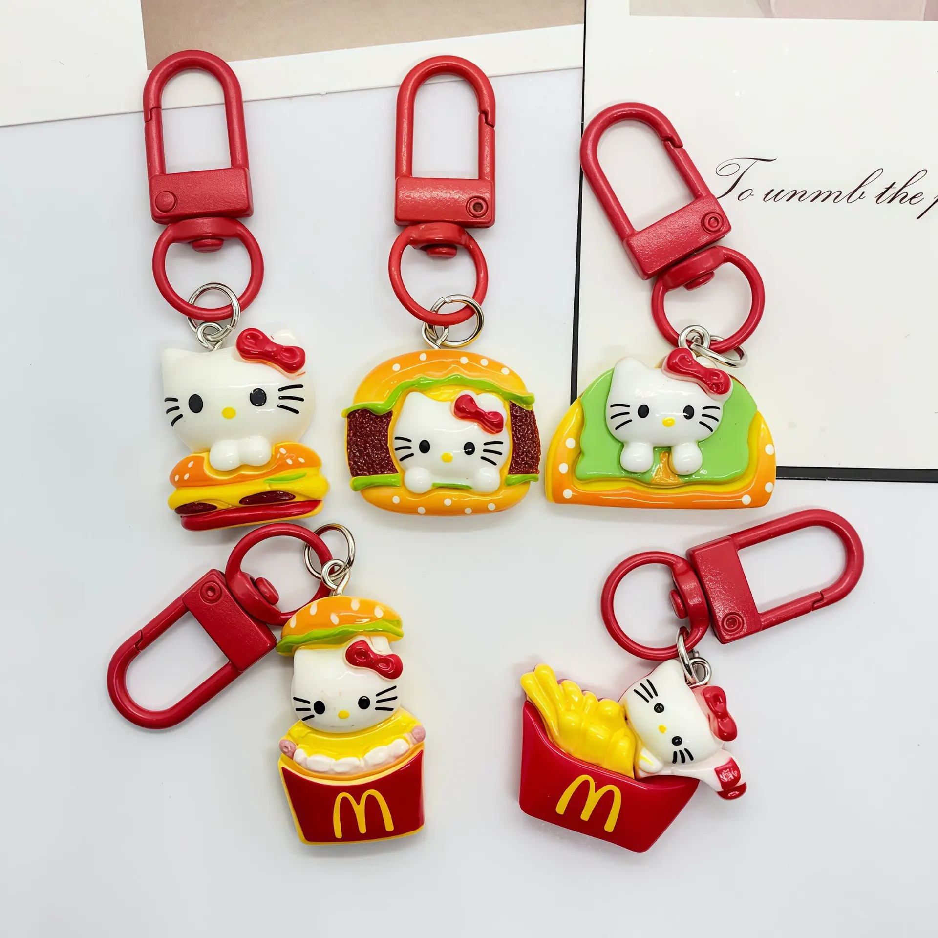 Hello Kitty Burger Theme Charms -4