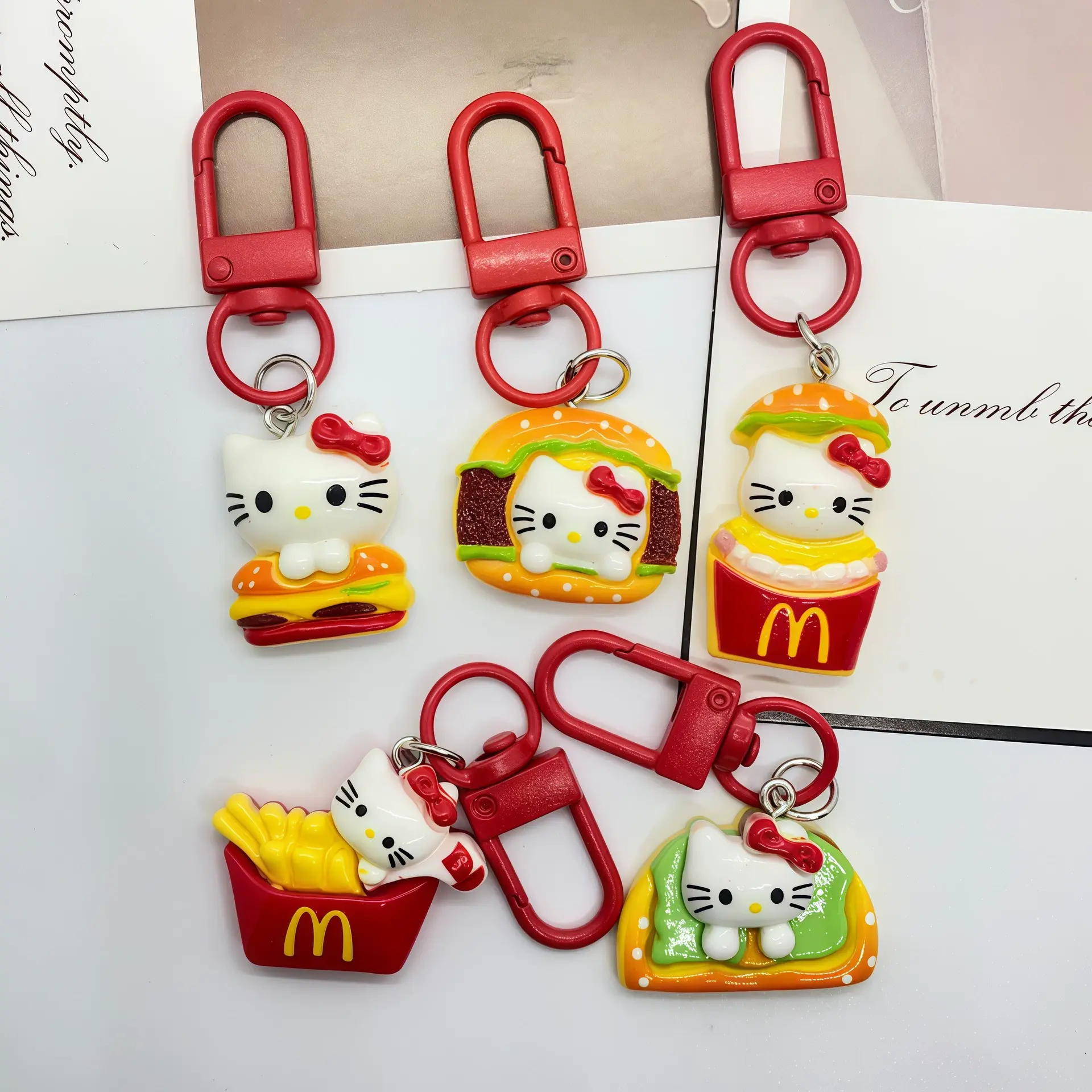 Hello Kitty Burger Theme Charms -2