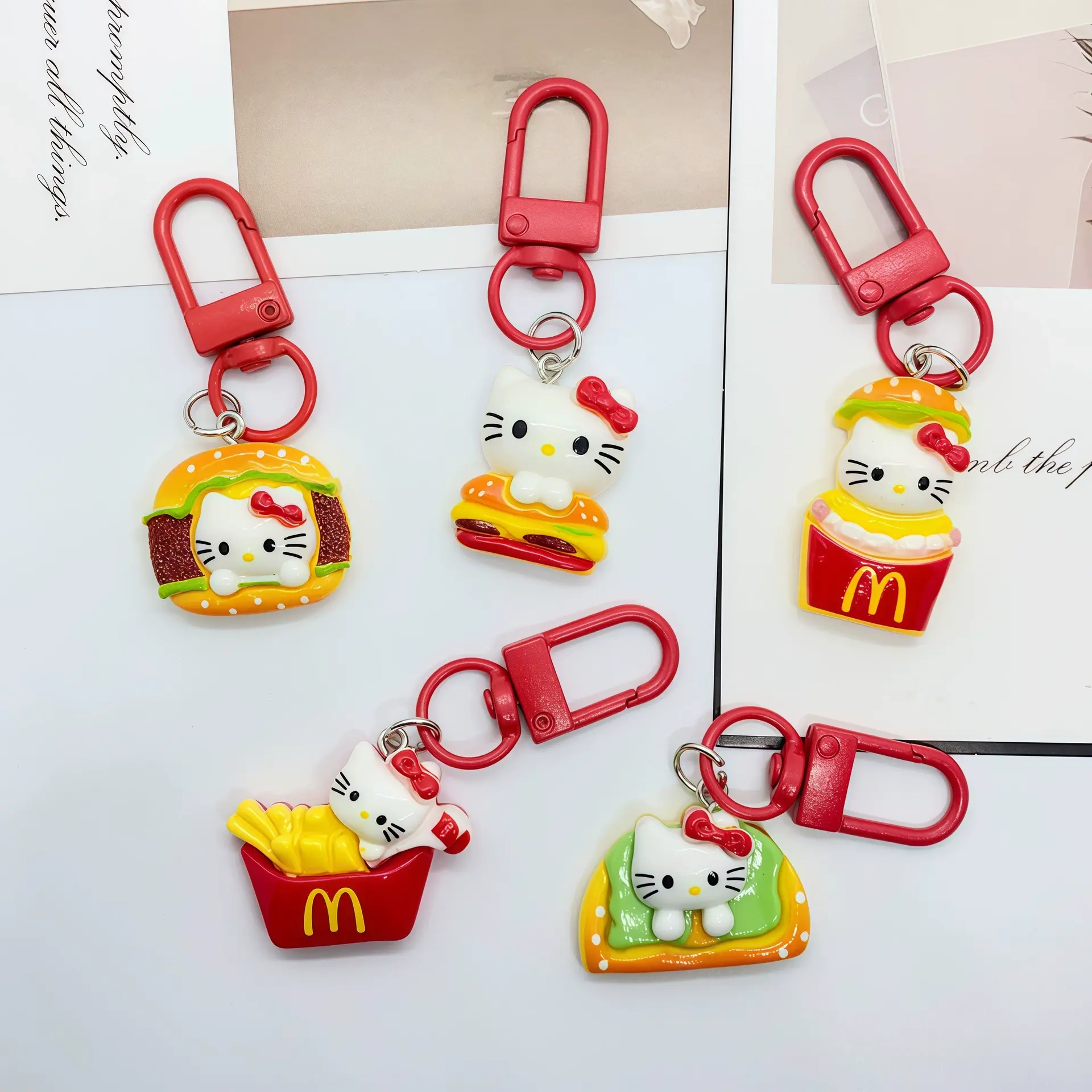 Hello Kitty Burger Theme Charms -3