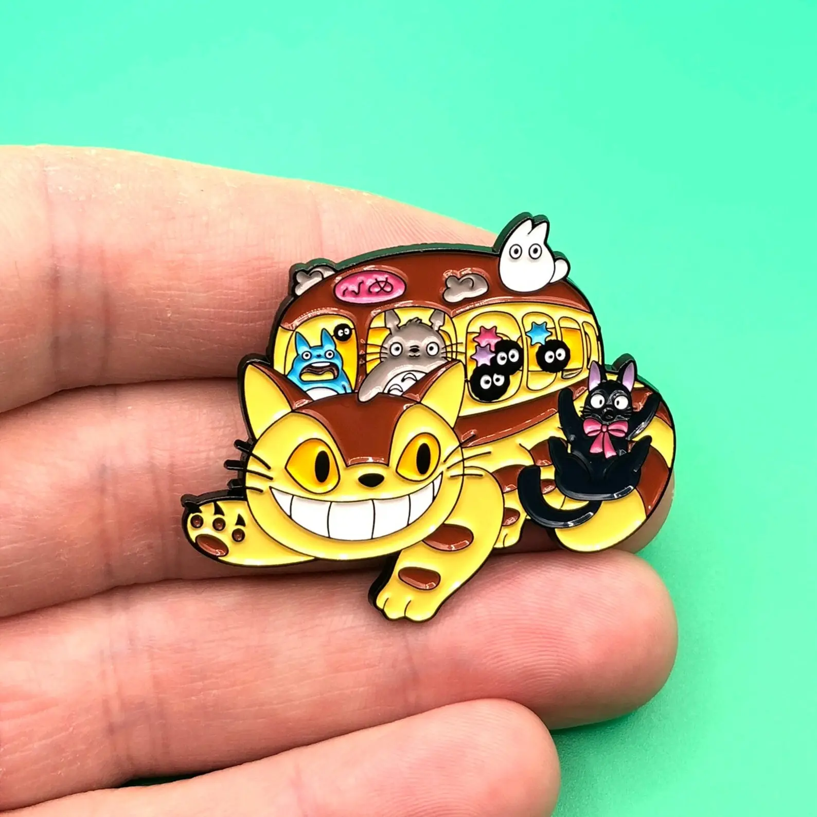 Cute Catbus and Friends Enamel Pin -3