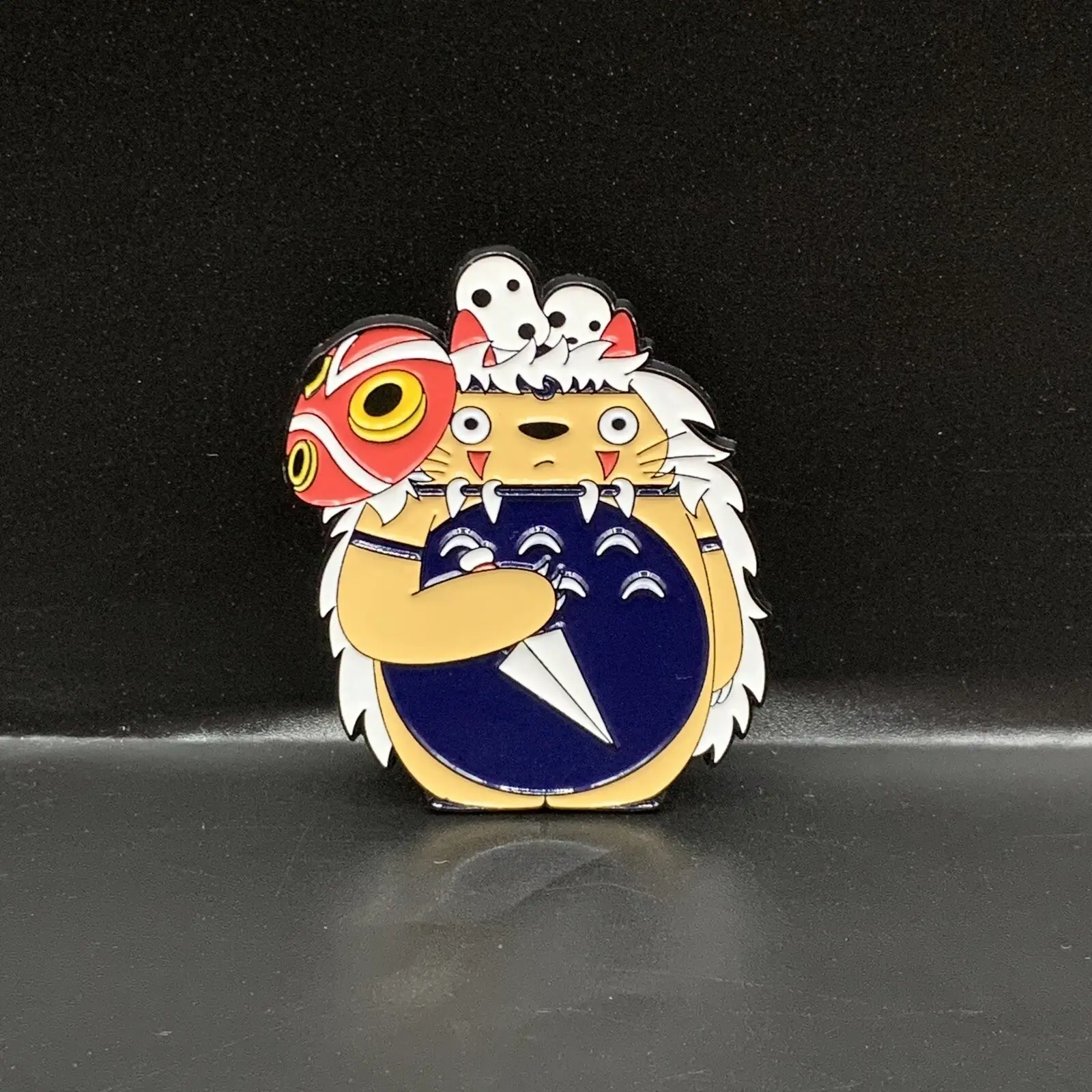 My Neighbor Totoro in Princess Mononoke Disguise Enamel Pin -2