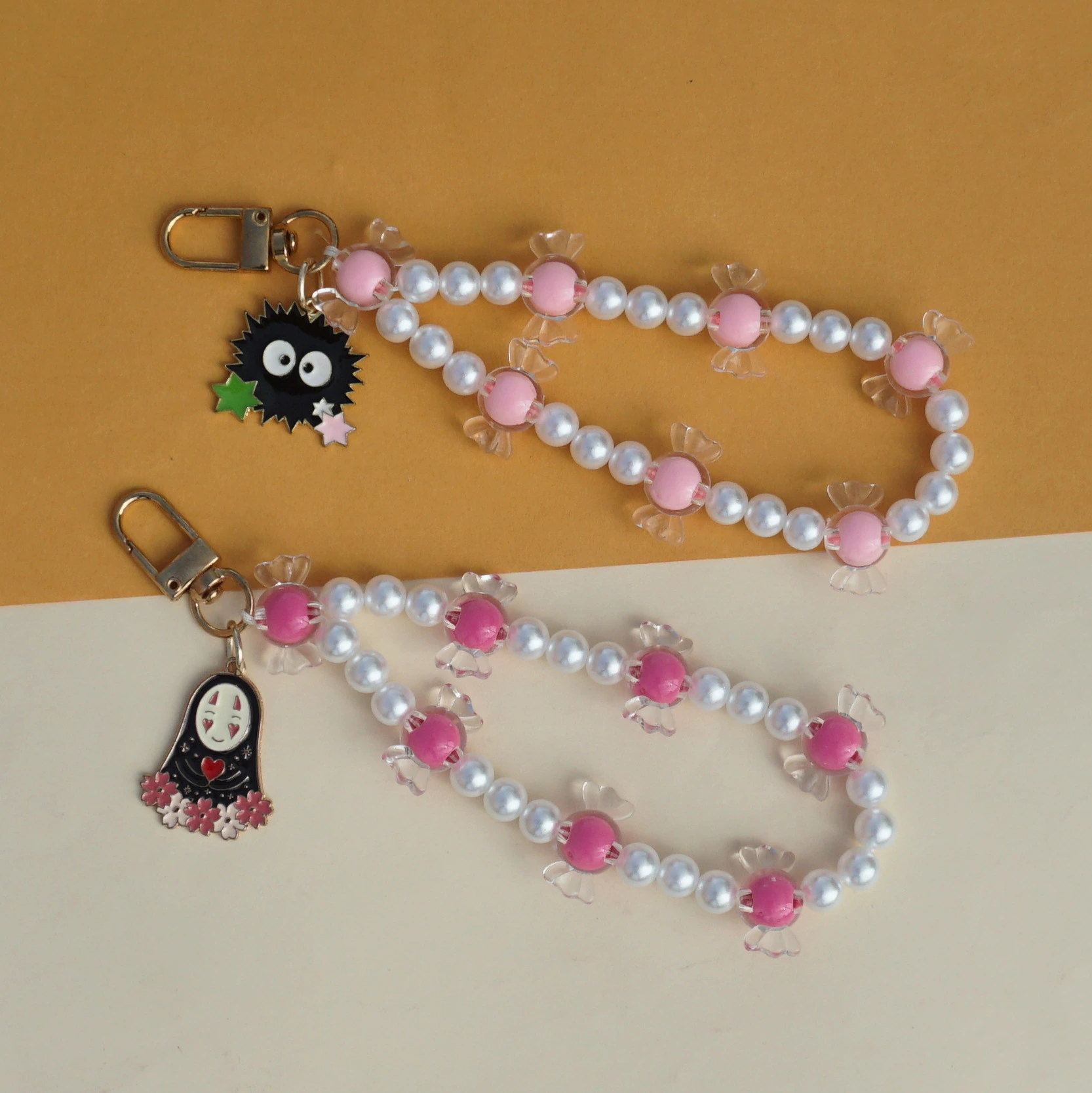 Studio Ghibli Pearl Beaded Keychain/Phone charm -4