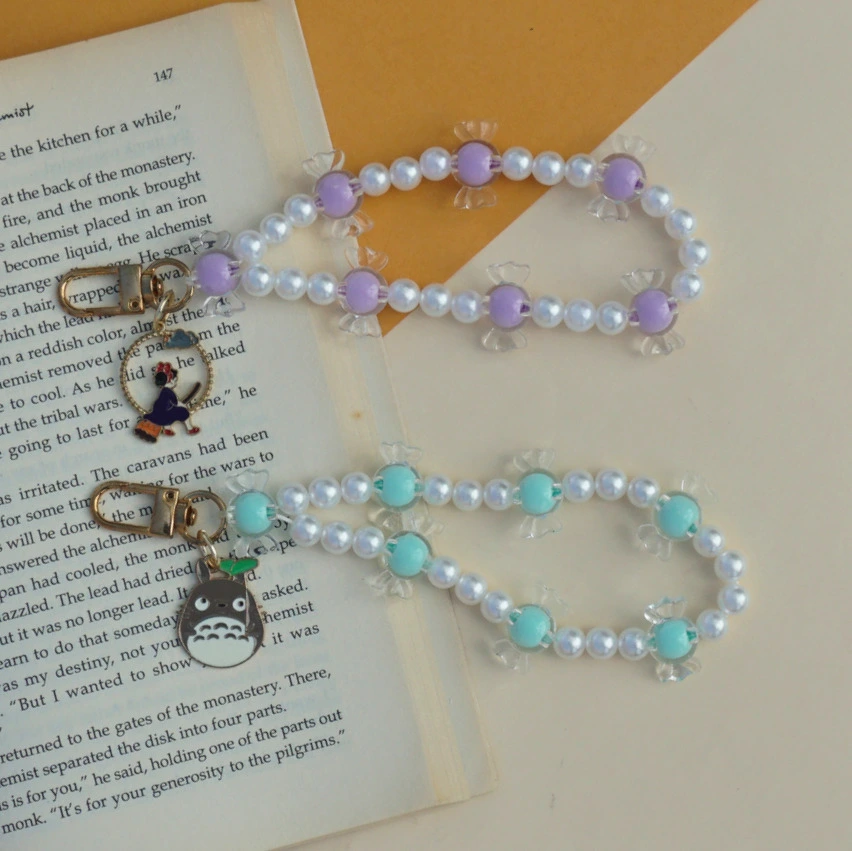 Studio Ghibli Pearl Beaded Keychain/Phone charm -3