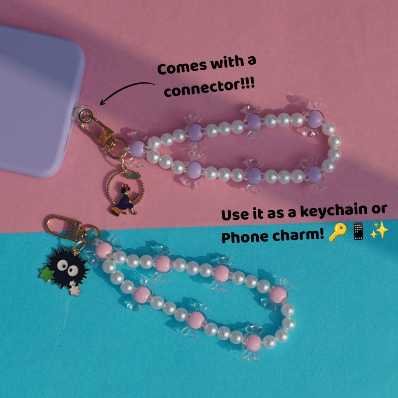 Studio Ghibli Pearl Beaded Keychain/Phone charm -8