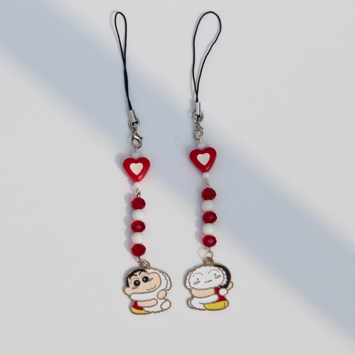 Shinchan & Shiro Double Sided Enamel Phone Charm -7