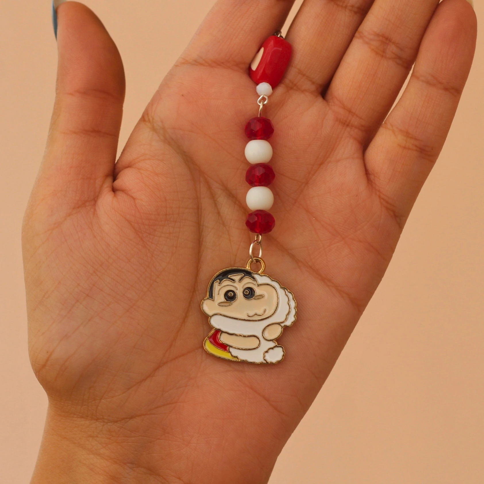 Shinchan & Shiro Double Sided Enamel Phone Charm -4